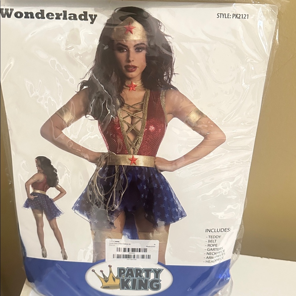 HALLOWEEN Wonderlady Costume with Red and Blue Accents